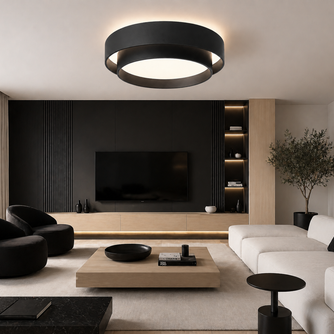 Babylone – Plafonnier LED | Plafonnier Double Cercle
