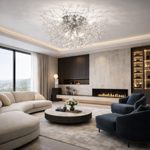 Nevica – Plafonnier Salon | Luminaire Cristal Télécommande