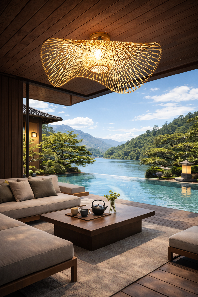 Chapeau – Plafonnier Salon | Bambou Style Japonais