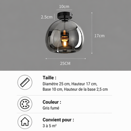Luna – Plafonnier Salon | Plafonnier Globe Verre