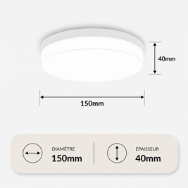 Moon – Plafonnier LED | Plafonnier Ultra-Fin Circulaire