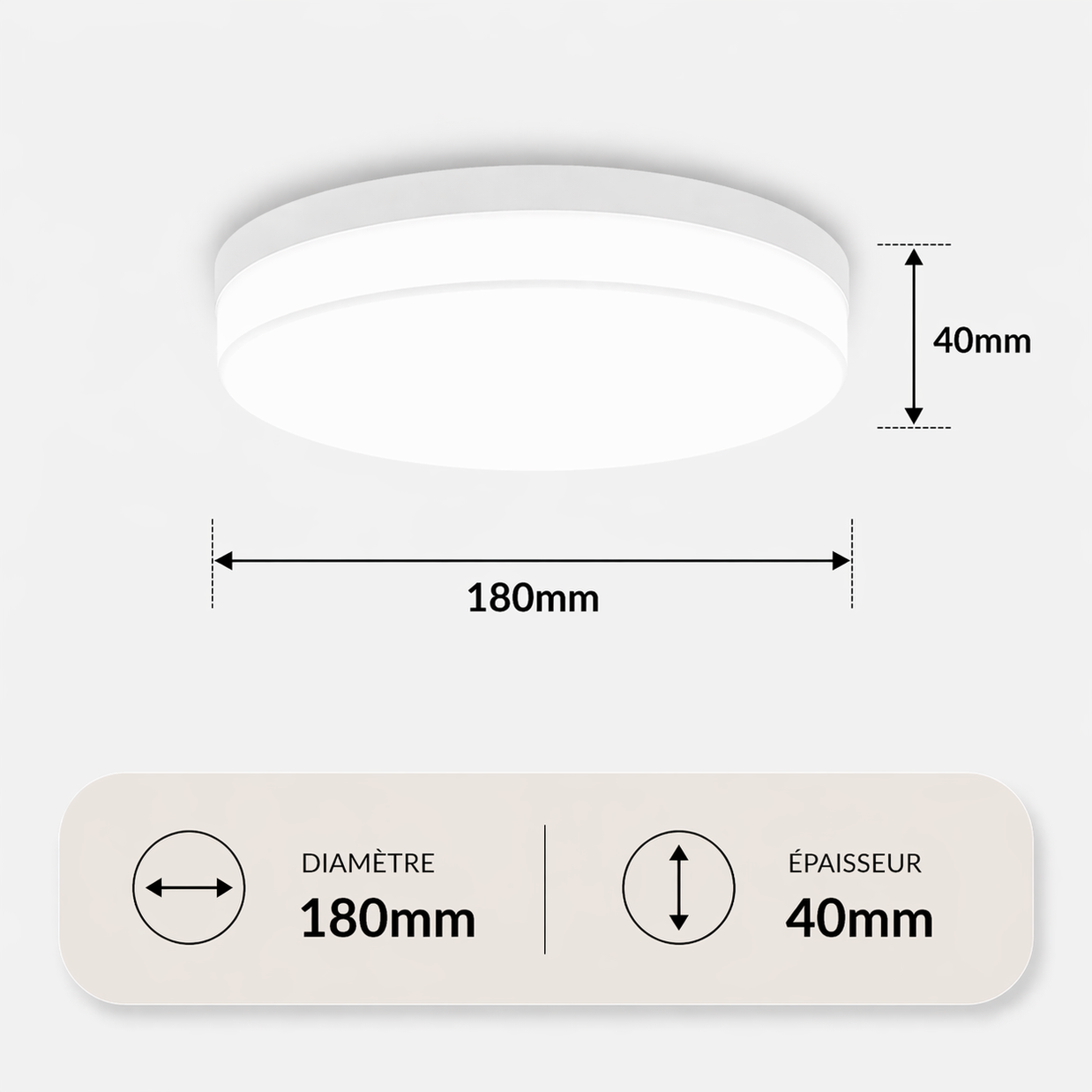 Moon – Plafonnier LED | Plafonnier Ultra-Fin Circulaire
