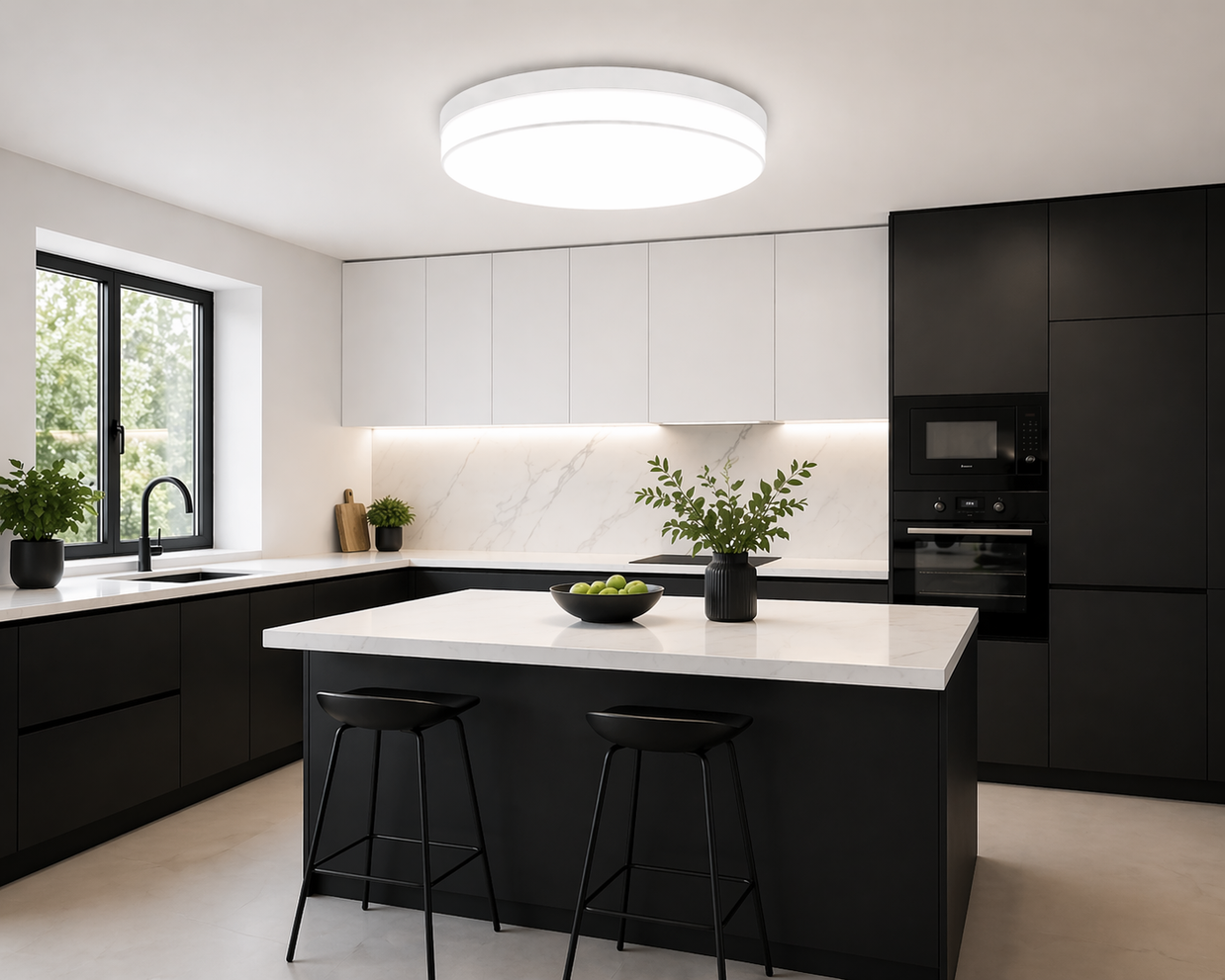 Moon – Plafonnier LED | Plafonnier Ultra-Fin Circulaire