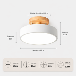 Alaska – Plafonnier LED | Plafonnier Compact Multicolore Design Moderne