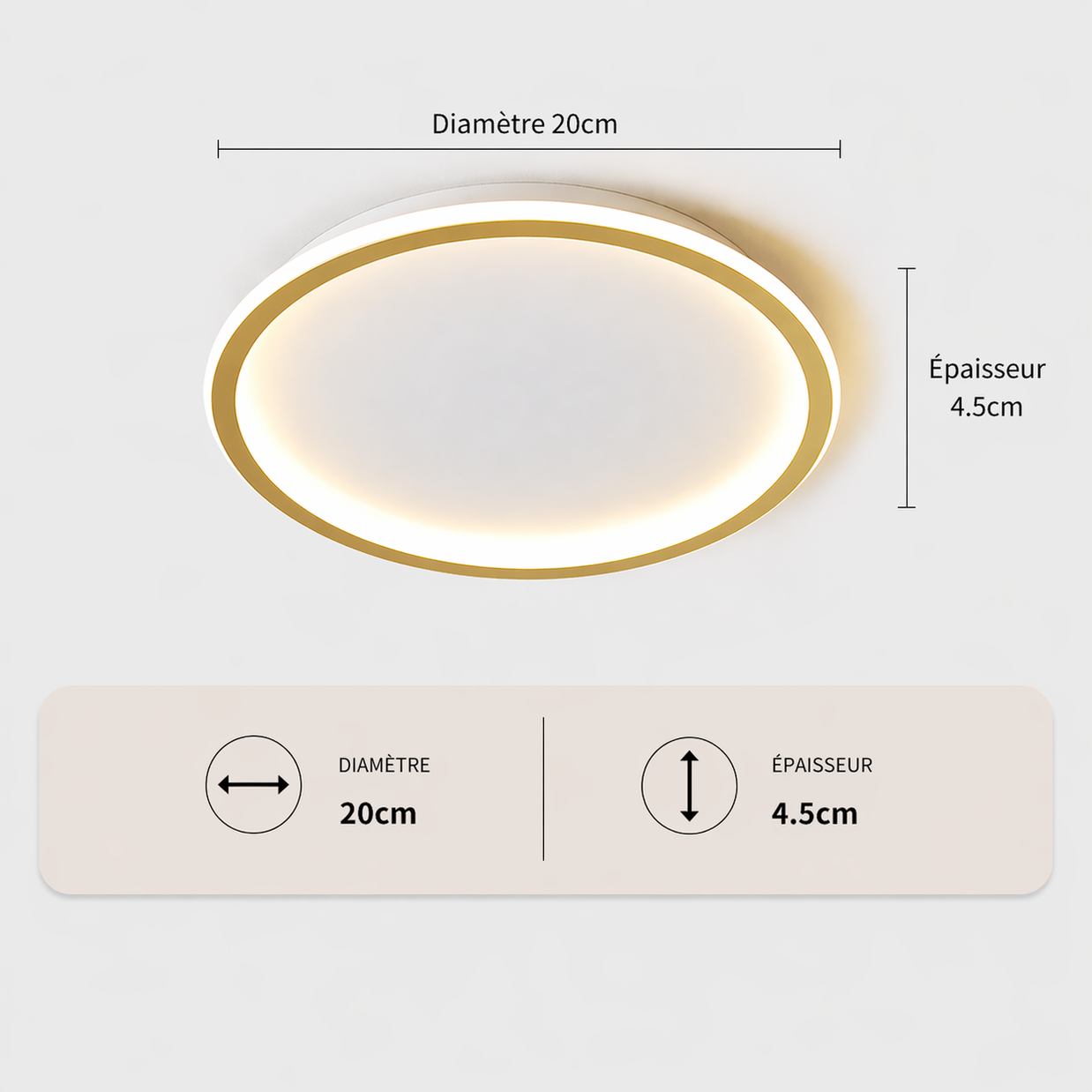 Chakram – Plafonnier LED | Plafonnier Halo Circulaire