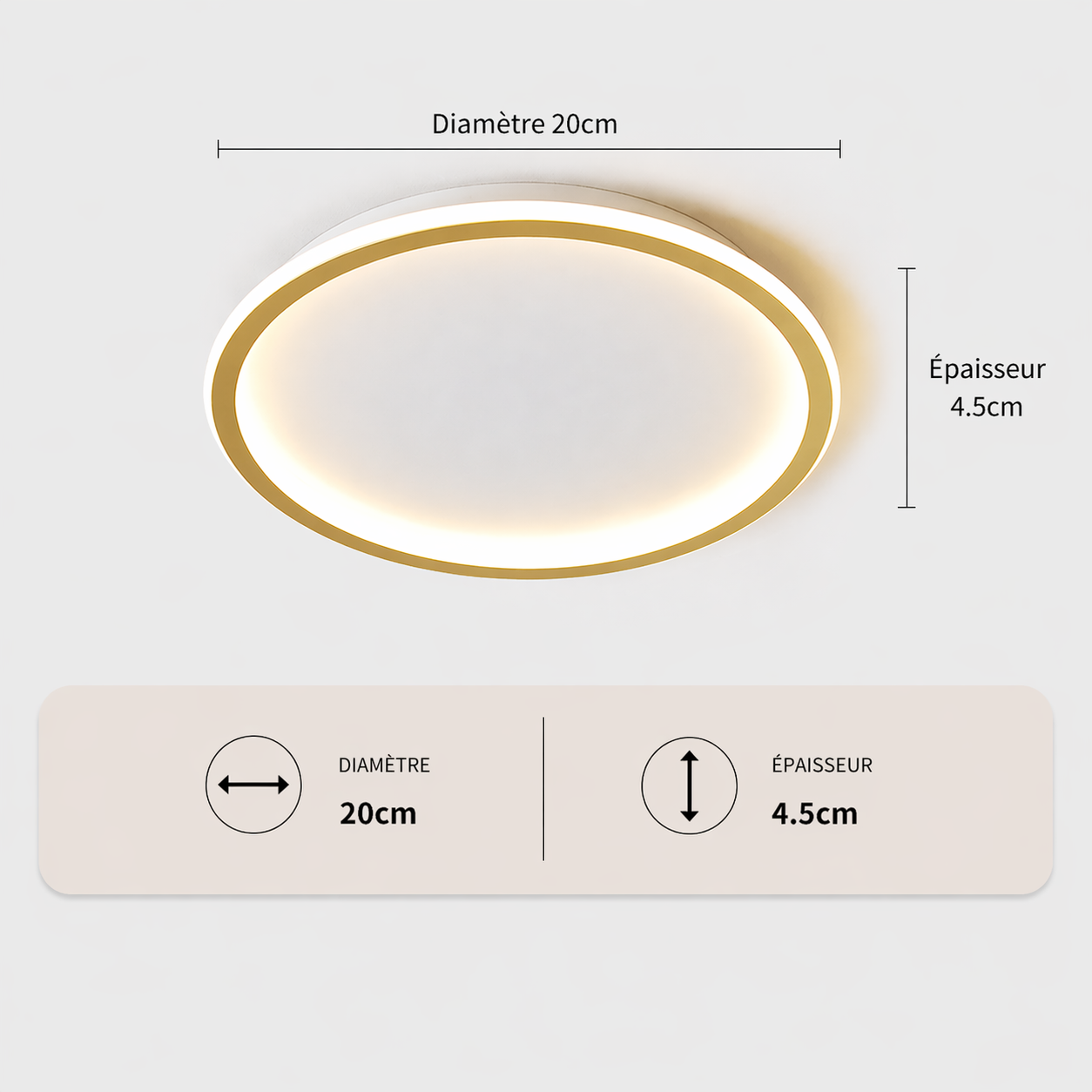 Chakram – Plafonnier LED | Plafonnier Halo Circulaire