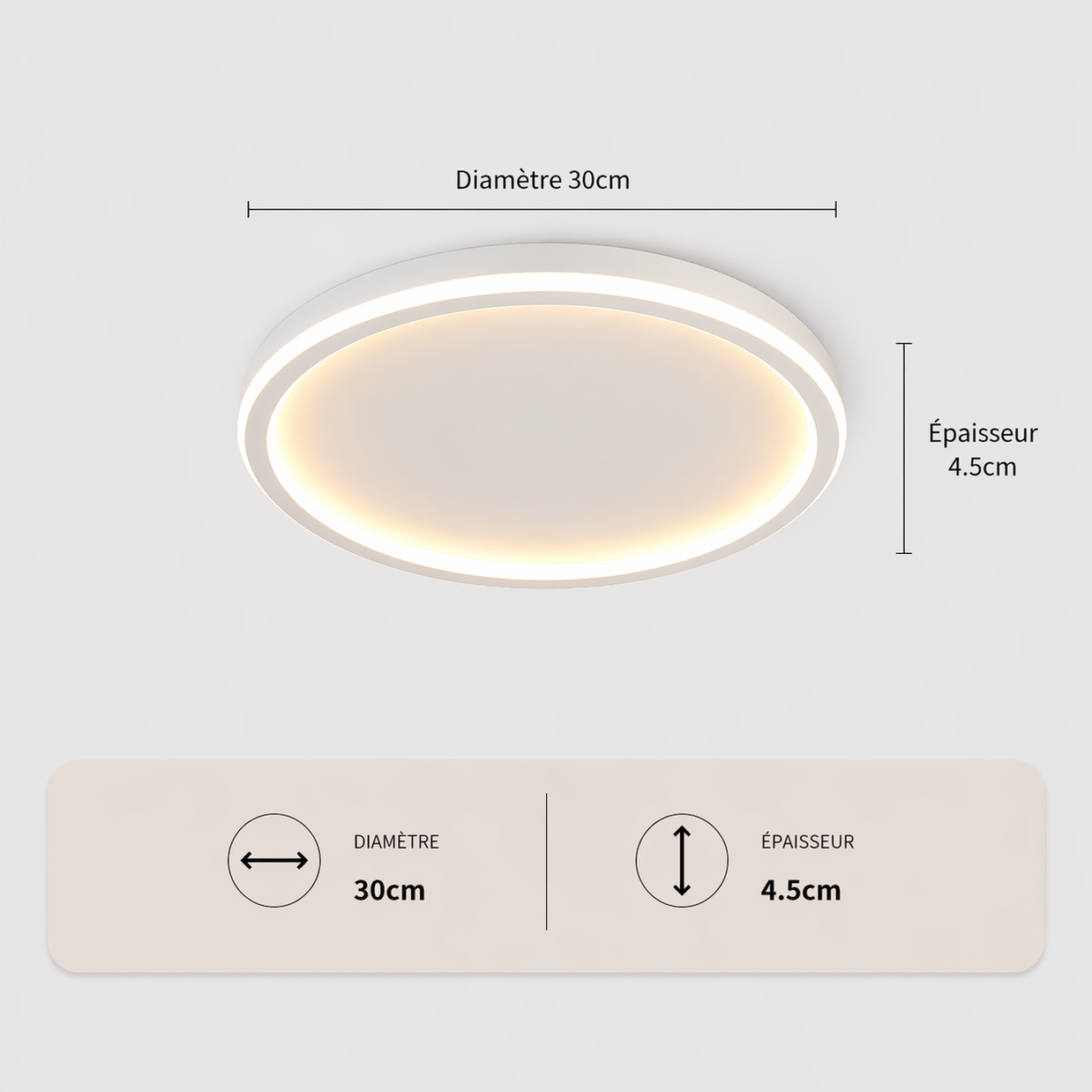 Chakram – Plafonnier LED | Plafonnier Halo Circulaire