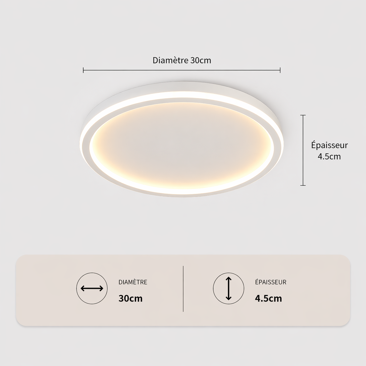 Chakram – Plafonnier LED | Plafonnier Halo Circulaire