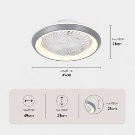 Plafonnier Ventilateur | Ventilateur Plafond LED Design Circulaire – Ring