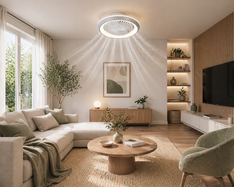 Plafonnier Ventilateur | Ventilateur Plafond LED Design Circulaire – Ring