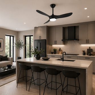 L'élégance – Plafonnier Ventilateur | Ventilateur Plafond Pales Bois Style Nordique