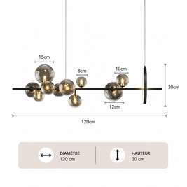 Future – Lustre | Suspension Multi-Bulles Verre
