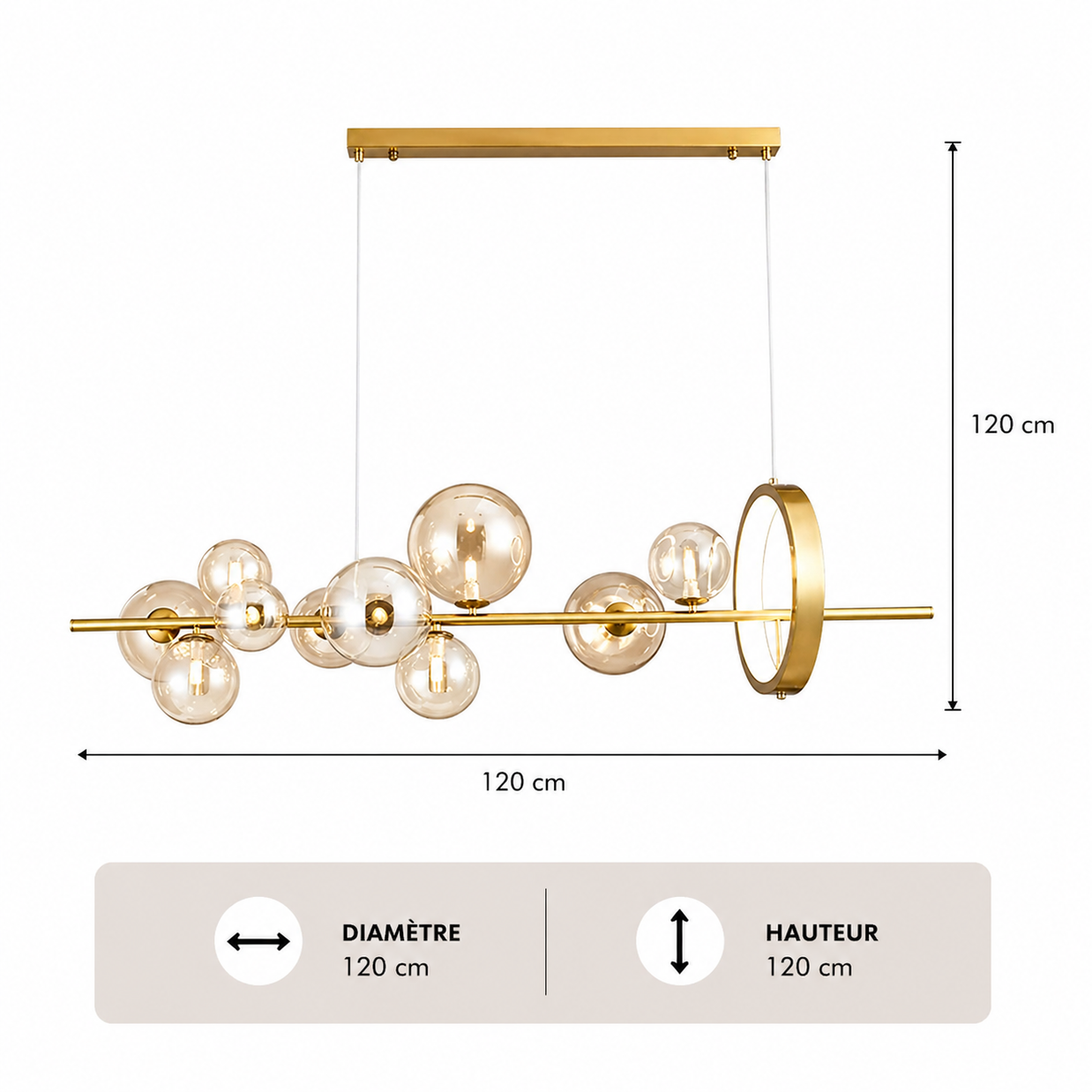 Future – Lustre | Suspension Multi-Bulles Verre