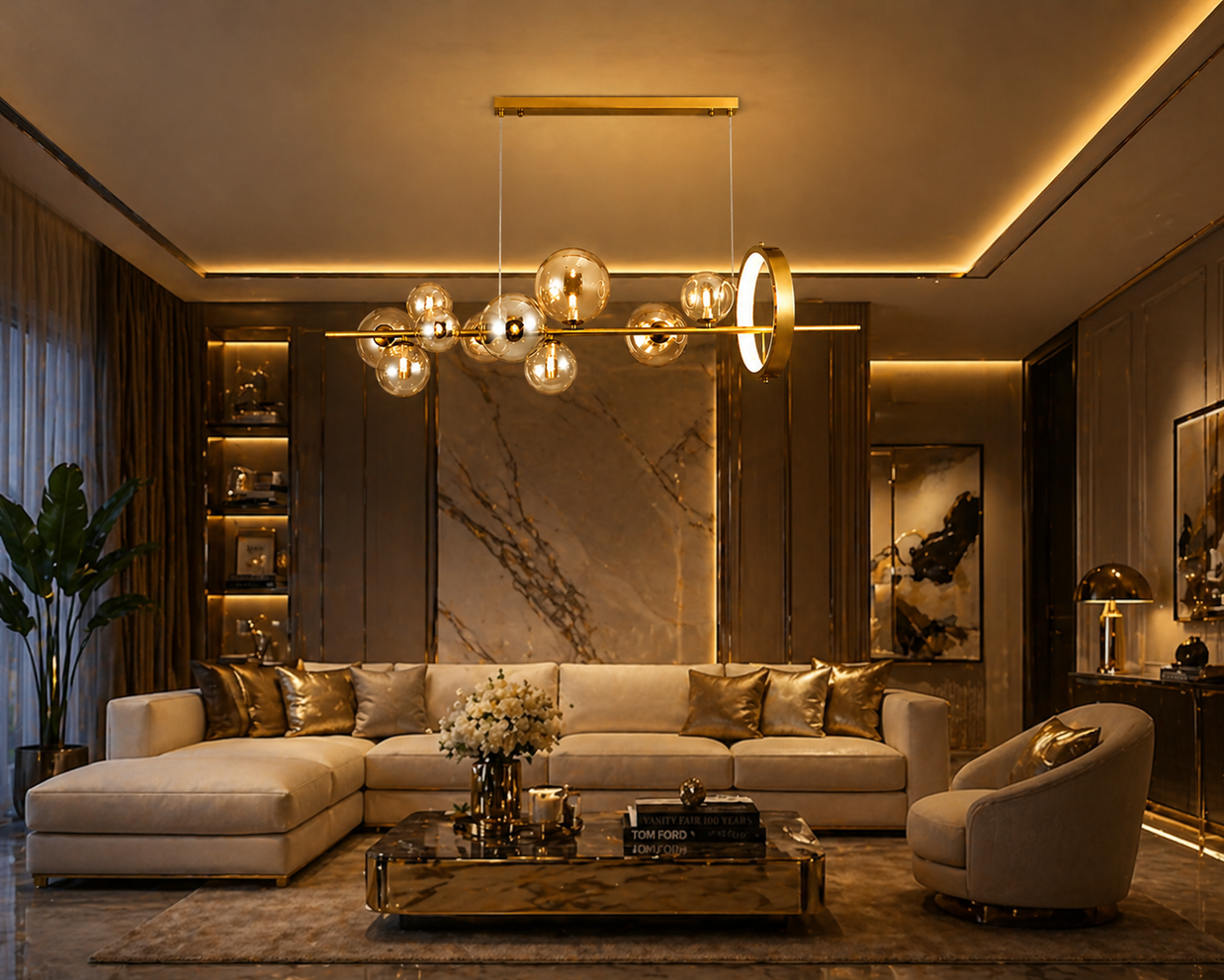 Future – Lustre | Suspension Multi-Bulles Verre