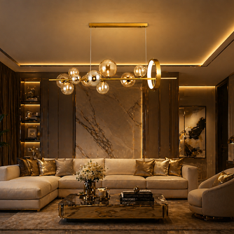 Future – Lustre | Suspension Multi-Bulles Verre