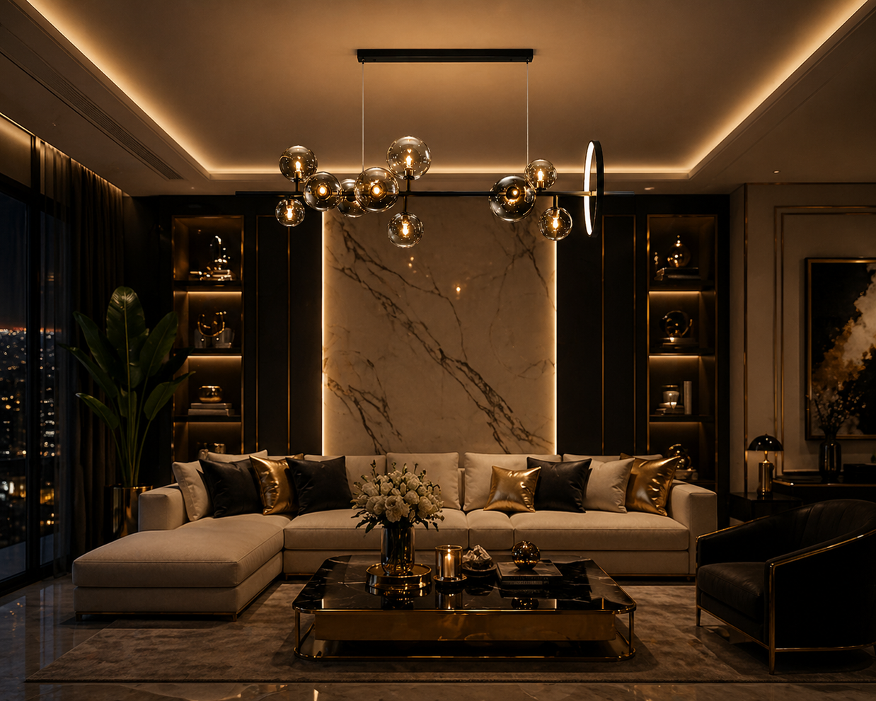 Future – Lustre | Suspension Multi-Bulles Verre