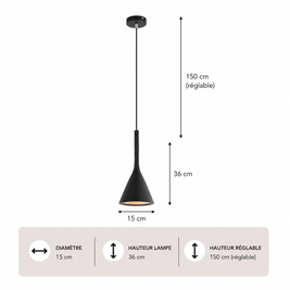 Minimalisme – Lustre | Suspension Conique Colorée Style Moderne