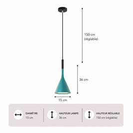 Minimalisme – Lustre | Suspension Conique Colorée Style Moderne