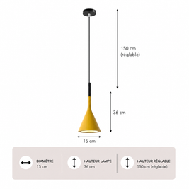 Minimalisme – Lustre | Suspension Conique Colorée Style Moderne