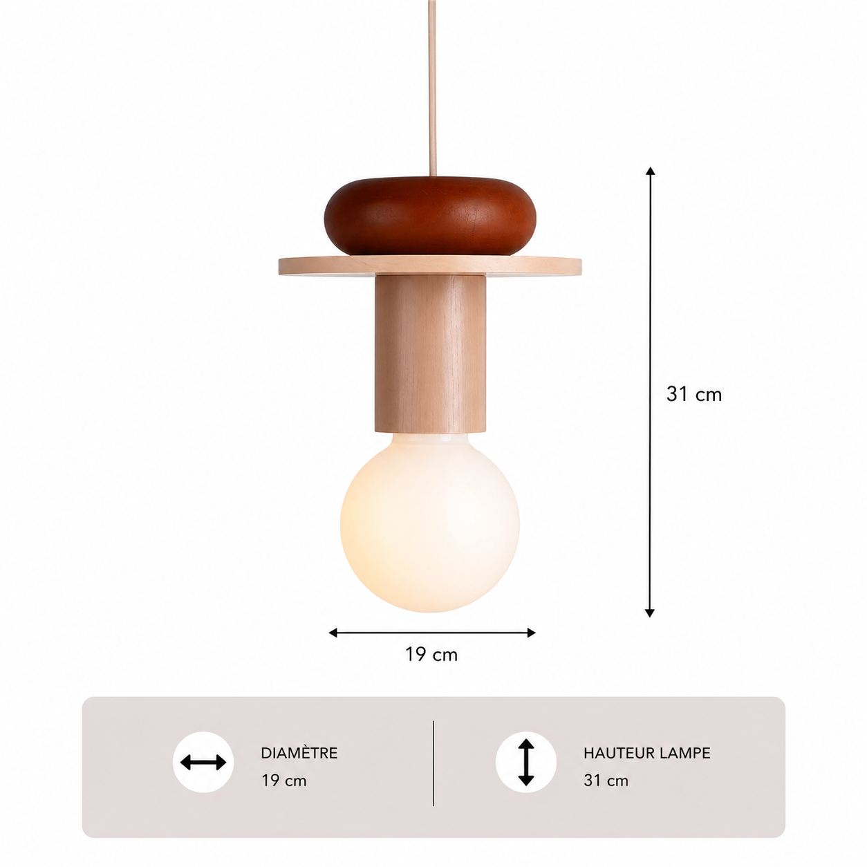 Charlie – Lustre | Suspension Bois Style Européen