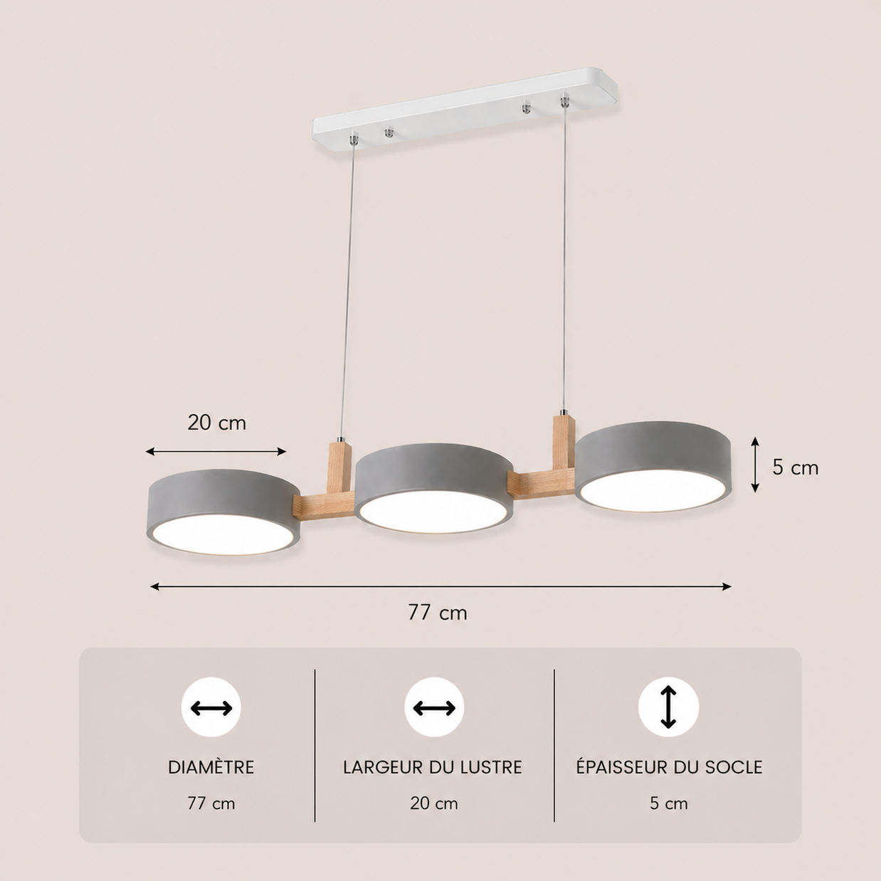 Marelle – Lustre | Suspension Multi Têtes LED Nordique