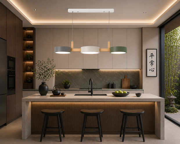 Marelle – Lustre | Suspension Multi Têtes LED Nordique Vert Blanc Gris Multicolore