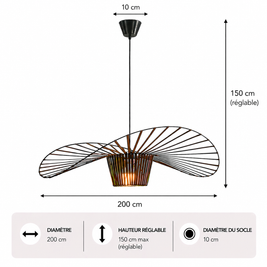 Vertigo – Lustre | Suspension Textile Nordique Grande Taille 60-200cm