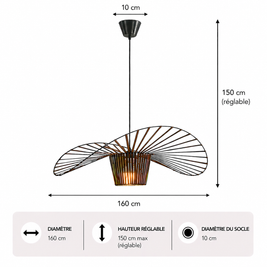 Vertigo – Lustre | Suspension Textile Nordique Grande Taille 60-200cm