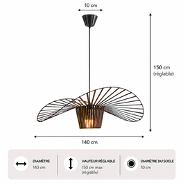 Vertigo – Lustre | Suspension Textile Nordique Grande Taille 60-200cm