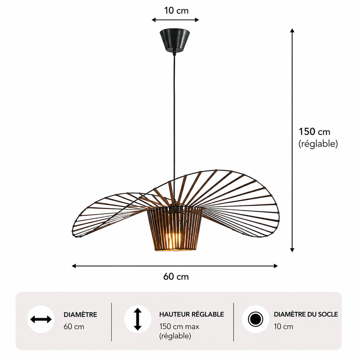 Vertigo – Lustre | Suspension Textile Nordique Grande Taille 60-200cm