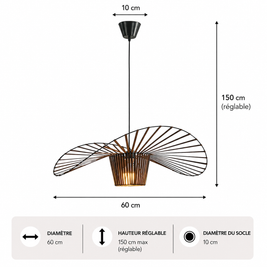 Vertigo – Lustre | Suspension Textile Nordique Grande Taille 60-200cm