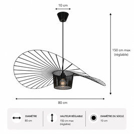 Vertigo – Lustre | Suspension Textile Nordique Grande Taille 60-200cm