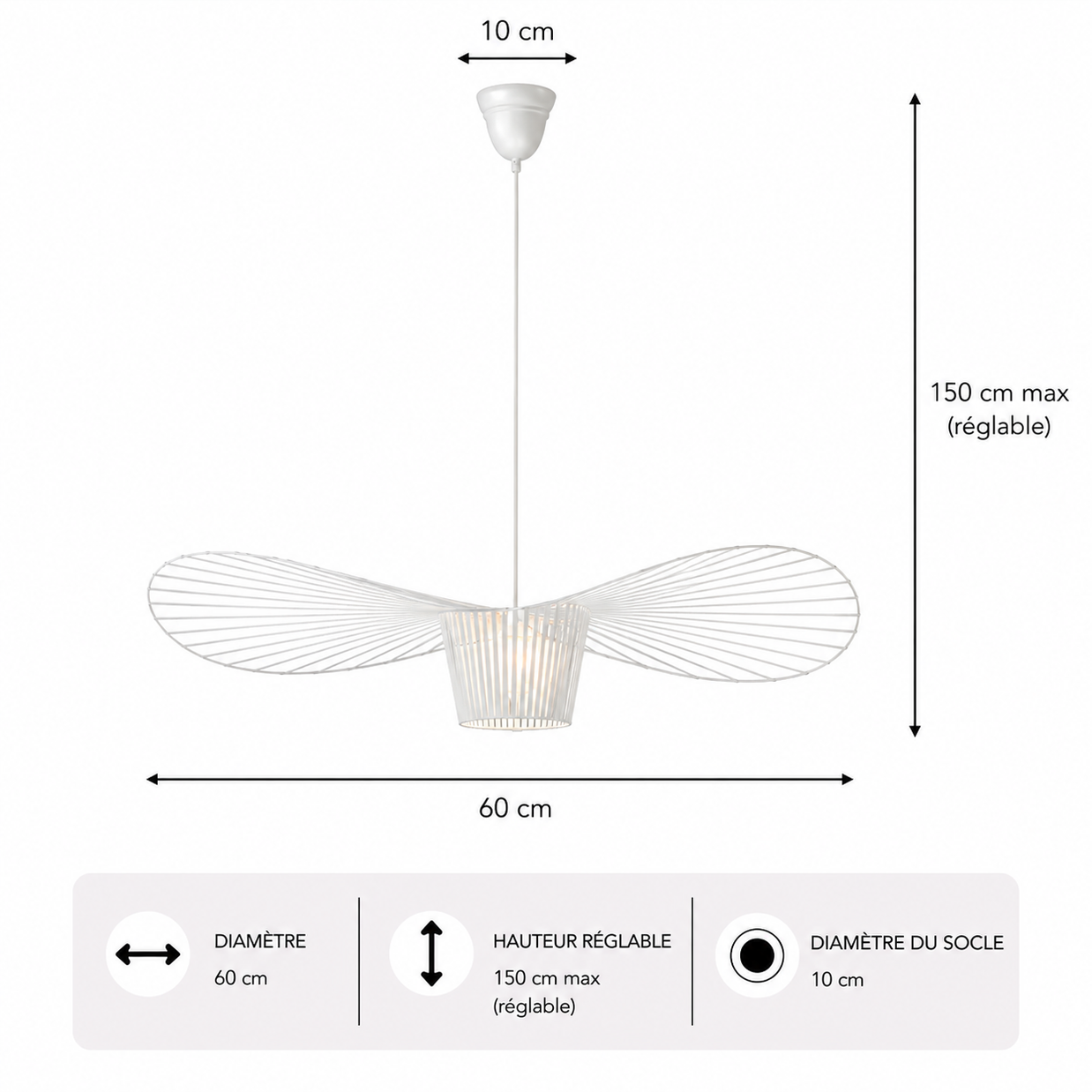 Vertigo – Lustre | Suspension Textile Nordique Grande Taille 60-200cm