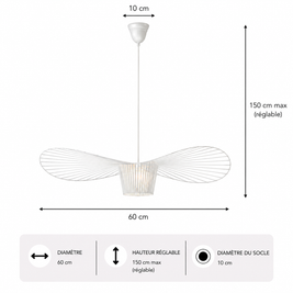 Vertigo – Lustre | Suspension Textile Nordique Grande Taille 60-200cm