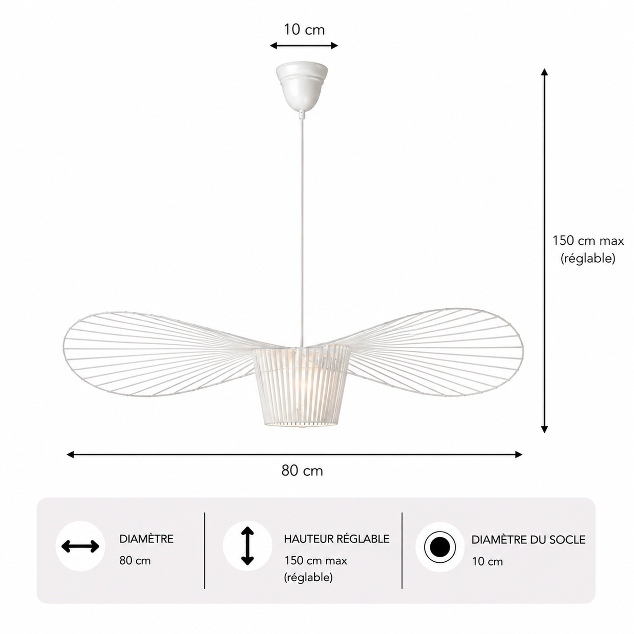 Vertigo – Lustre | Suspension Textile Nordique Grande Taille 60-200cm