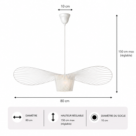 Vertigo – Lustre | Suspension Textile Nordique Grande Taille 60-200cm