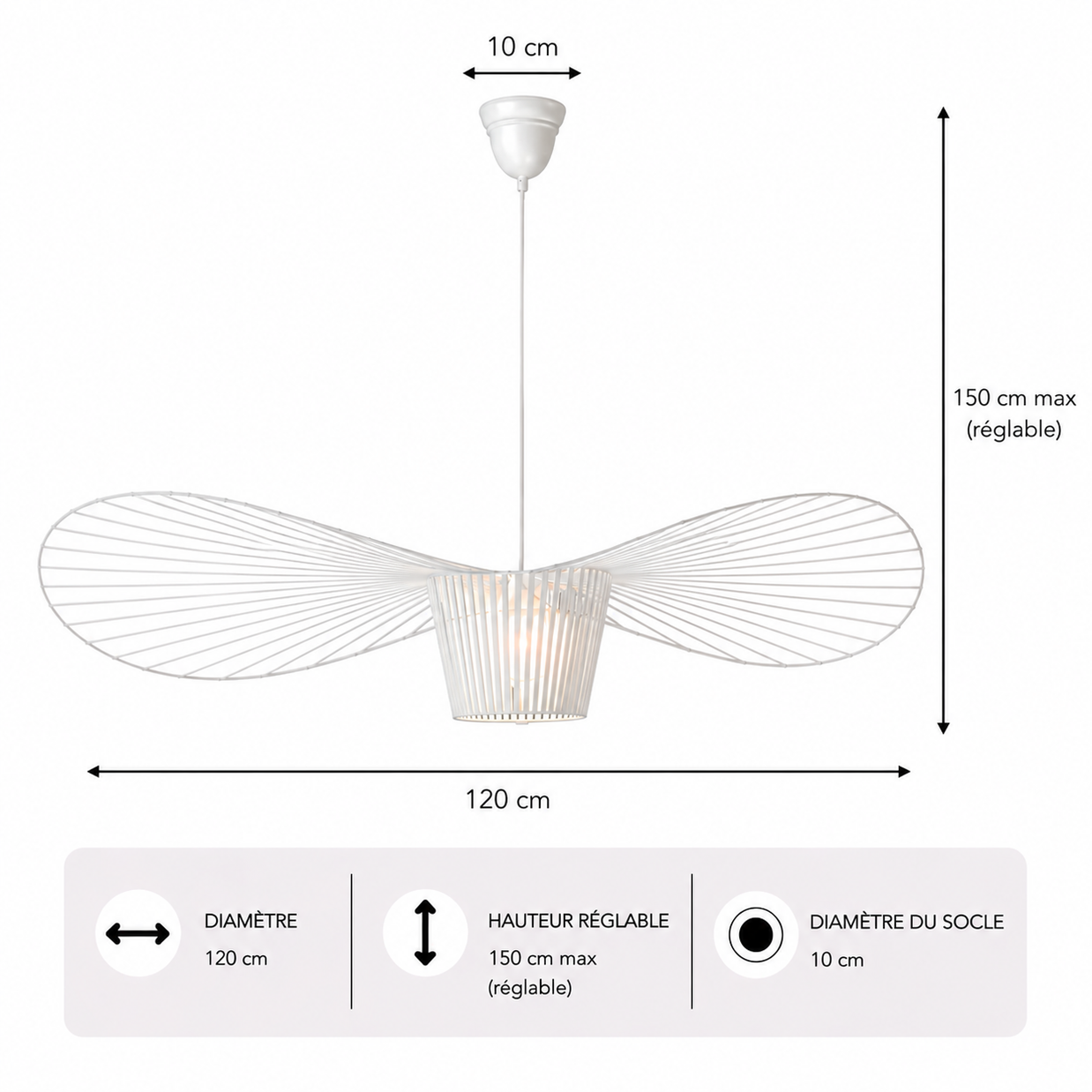 Vertigo – Lustre | Suspension Textile Nordique Grande Taille 60-200cm