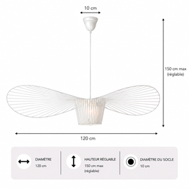 Vertigo – Lustre | Suspension Textile Nordique Grande Taille 60-200cm