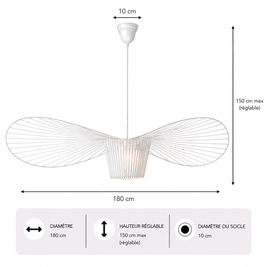 Vertigo – Lustre | Suspension Textile Nordique Grande Taille 60-200cm