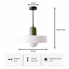 Nordic – Lustre | Suspension Verre Coloré Style Rétro Moderne