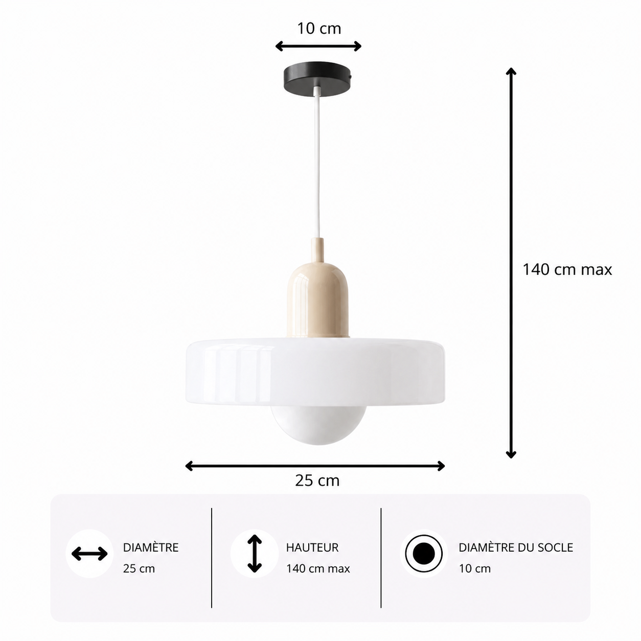 Nordic – Lustre | Suspension Verre Coloré Style Rétro Moderne