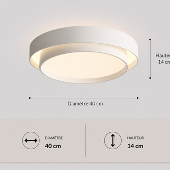 Babylone – Plafonnier LED | Plafonnier Double Cercle