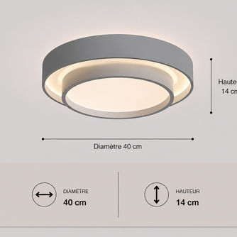 Babylone – Plafonnier LED | Plafonnier Double Cercle