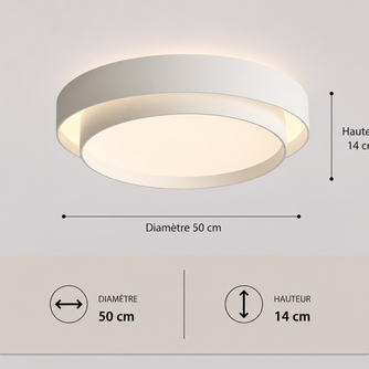 Babylone – Plafonnier LED | Plafonnier Double Cercle