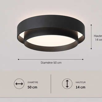 Babylone – Plafonnier LED | Plafonnier Double Cercle