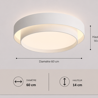 Babylone – Plafonnier LED | Plafonnier Double Cercle
