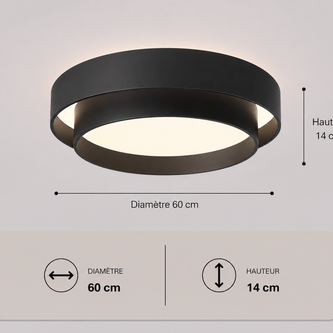 Babylone – Plafonnier LED | Plafonnier Double Cercle