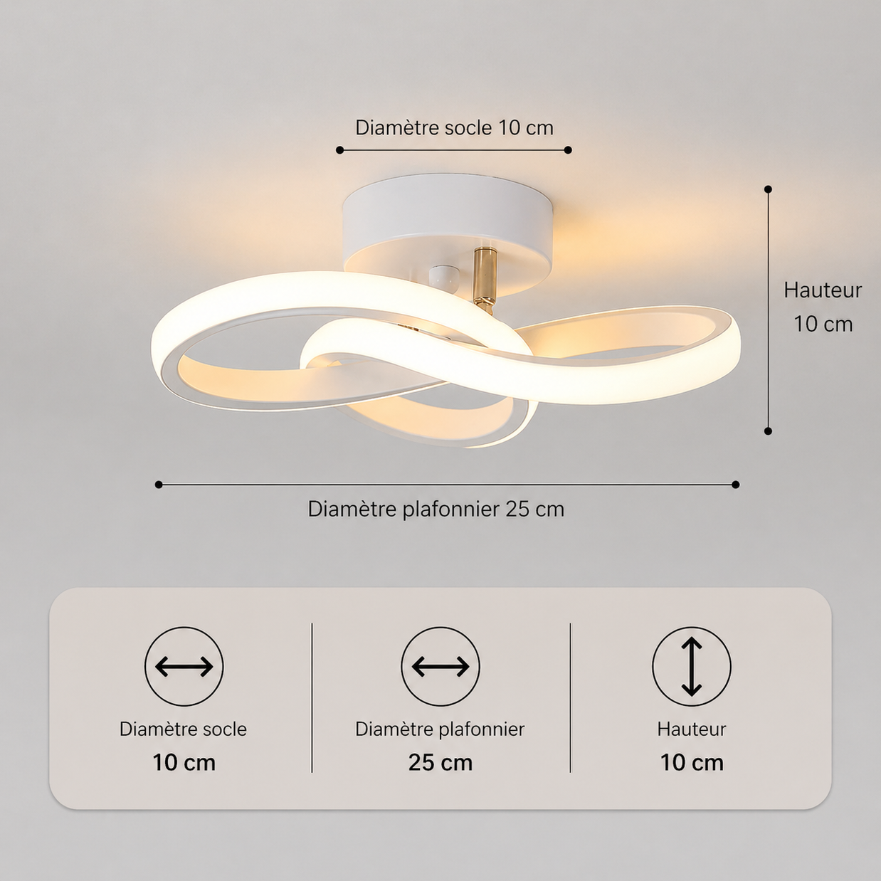 Lasso – Plafonnier Salon | Luminaire Design Circulaire Entrelacé