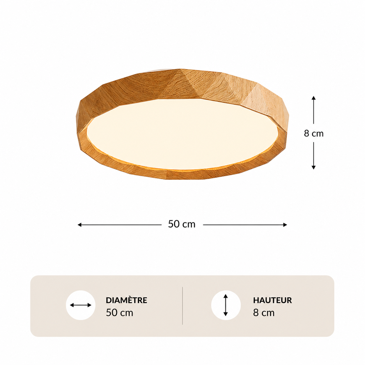 Fidji – Plafonnier Salle de Bain | Luminaire Art Déco Bois Noyer