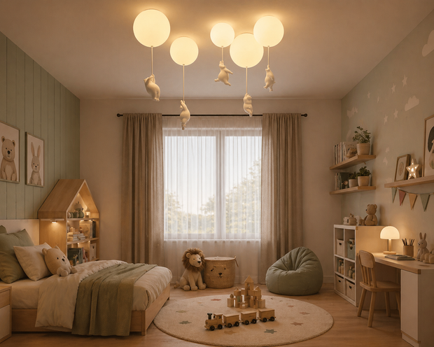 Ours Polaire – Plafonnier LED | Suspension Décorative Globe Figurine Chambre Enfant